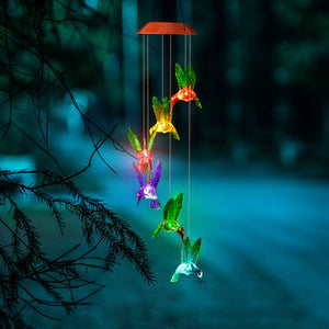 The Z1 Solar LED Bird Wind Chime