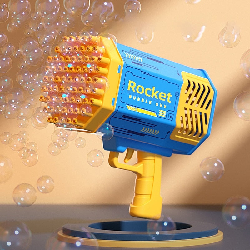 Bubble Gun Kids Toys Electric Automatic Soap Rocket Bubbles Machine Outdoor  Wedding Party Toy LED Light Children Birthday Gifts