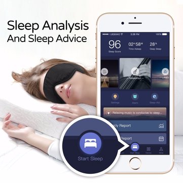 The Z1 Smart App Sleep Headphones with Eye Mask